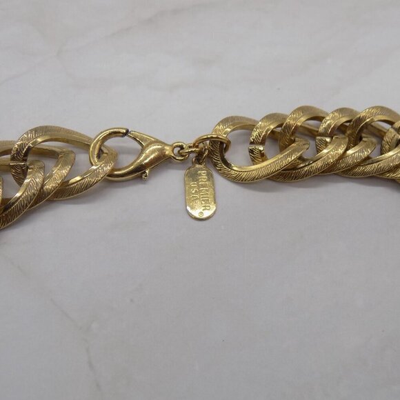 Vintage Premiere USA Designs Necklace and Bracelet Chunky Chain Gold Tone - Picture 10 of 11